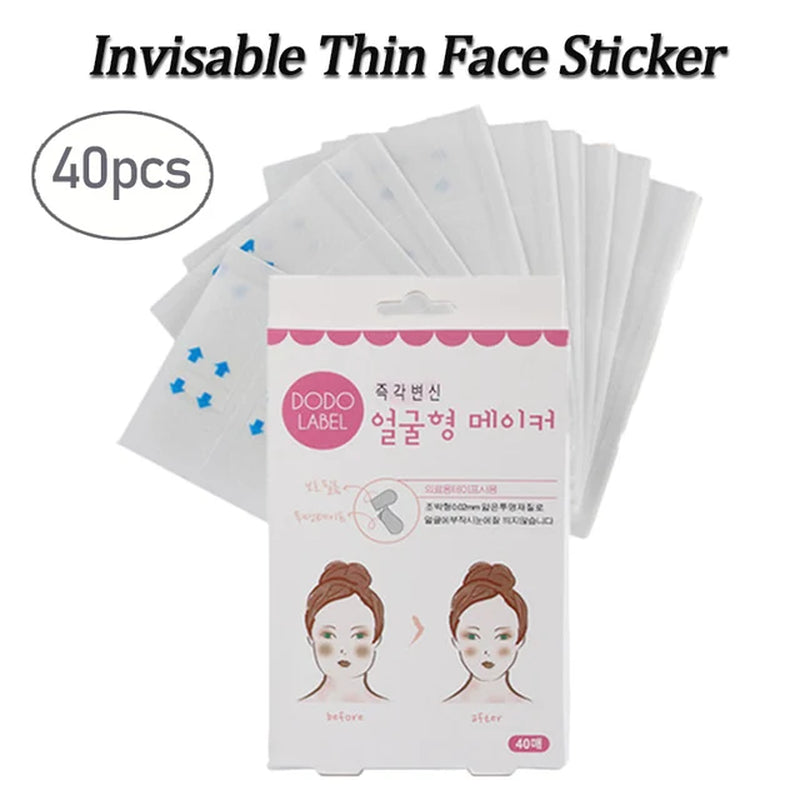 40/80Pcs/Set Tapes for Face Invisible Face Lift Devices Fox Eyes Shape V Face Facial Slimming Stickers Face Care Skin Care Tools