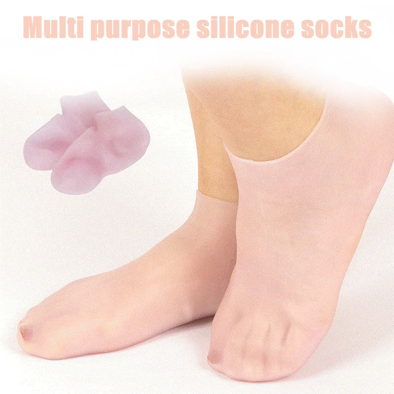2021 New Arrivals Silicone Foot Care Socks anti Cracking Moisturizing Gel Heel Socks Cracked Foot Skin Care Protectors Spa Use
