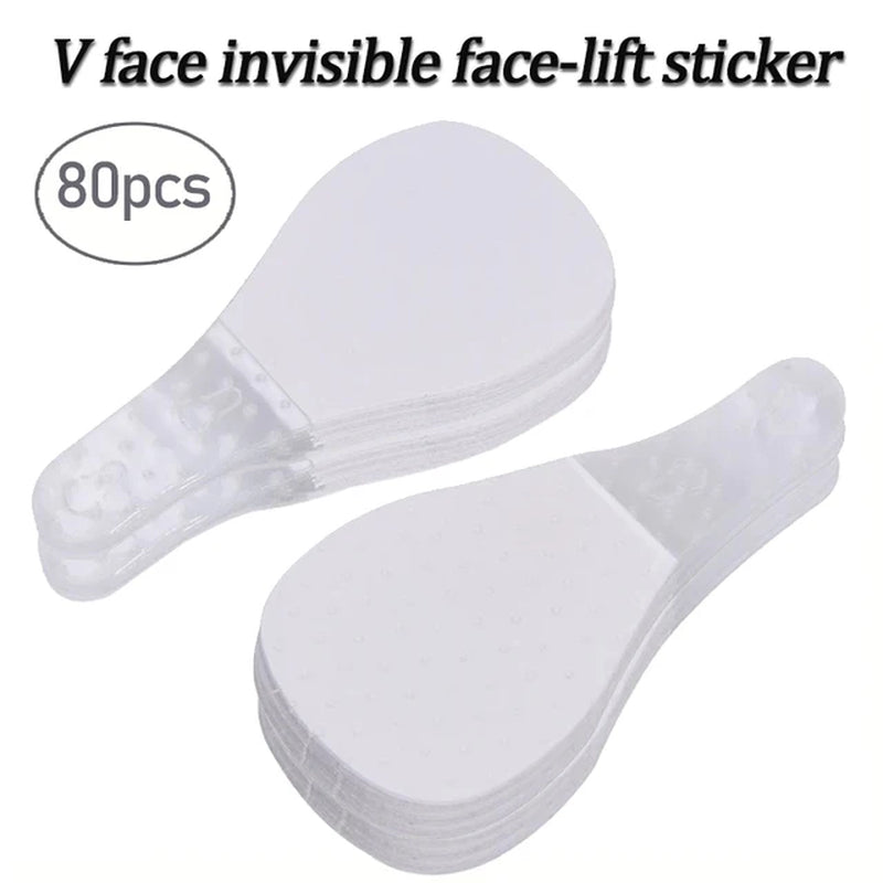40/80Pcs/Set Tapes for Face Invisible Face Lift Devices Fox Eyes Shape V Face Facial Slimming Stickers Face Care Skin Care Tools